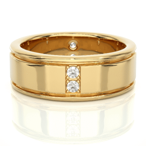 Channel Set Diamond Mens Band Gift for him