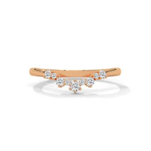 CVD diamond wedding band London in premium gold