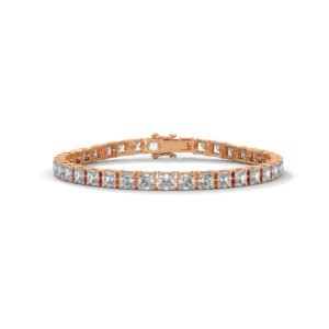 Asscher Diamond Tennis Bracelet Qatar Gift