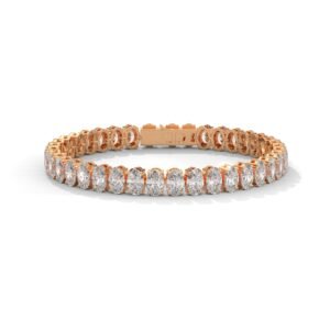 Oval Diamond Bracelet in Rome Yellow Luxurious Gift