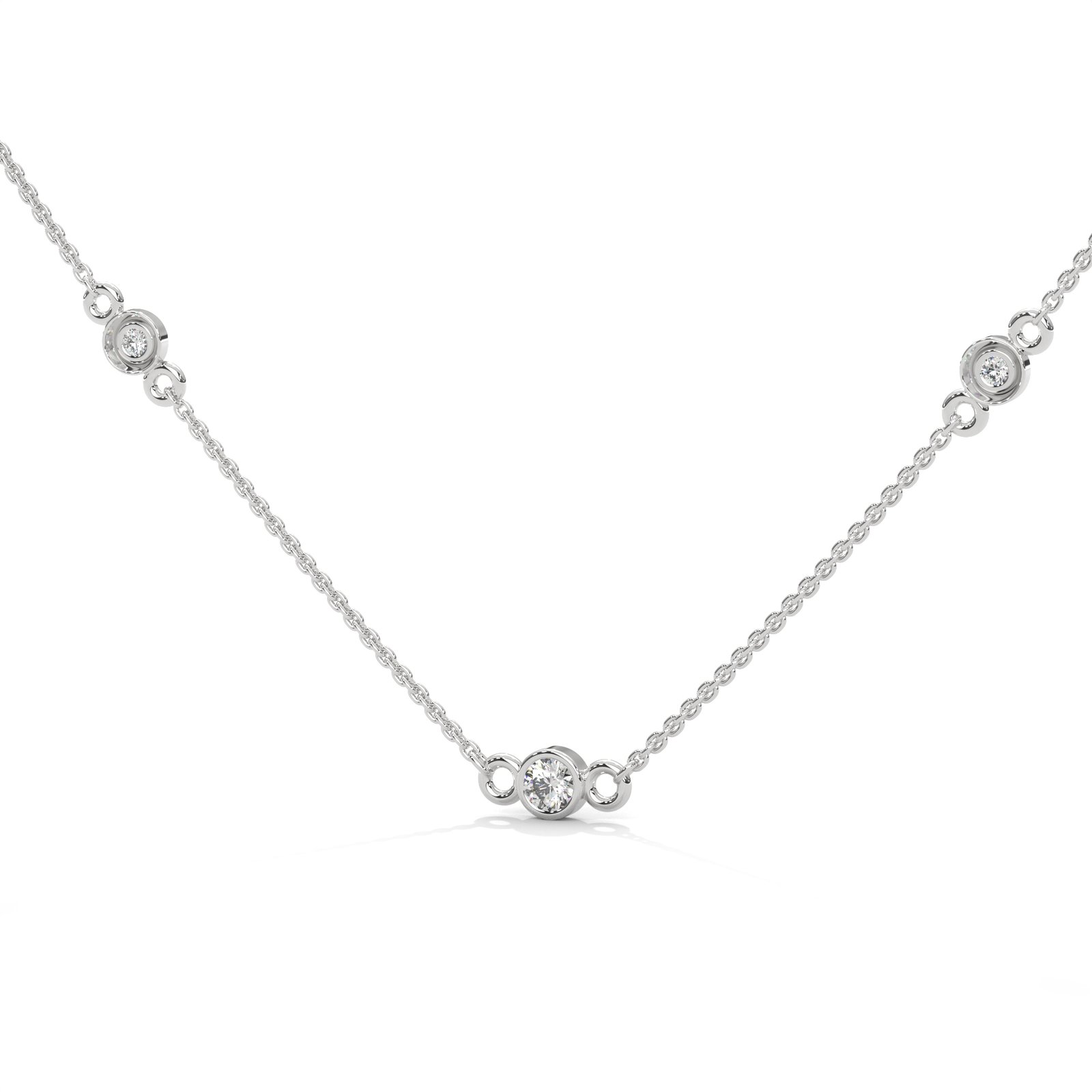 Diamond pendant necklace gift for her