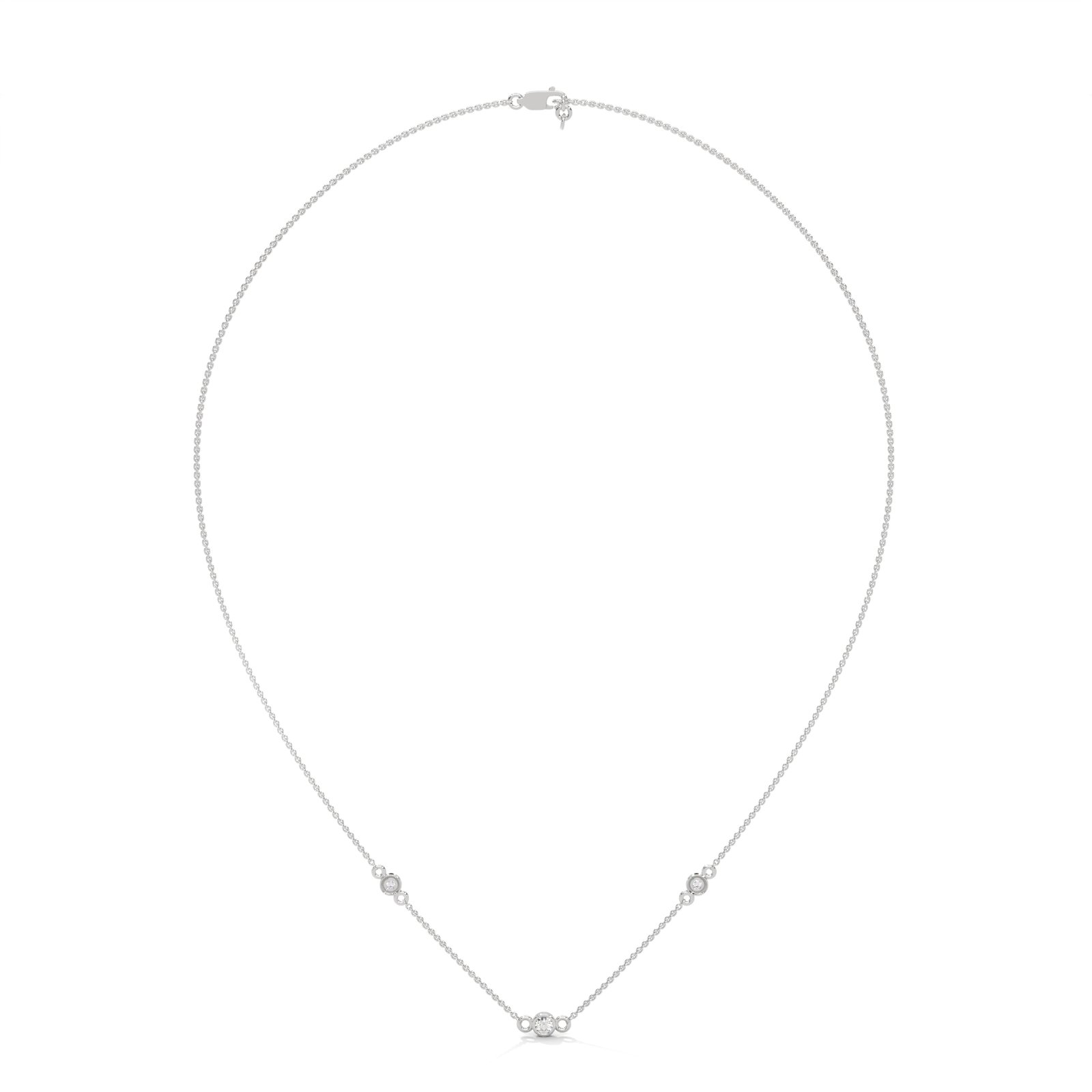 CVD diamond pendant necklace in gold