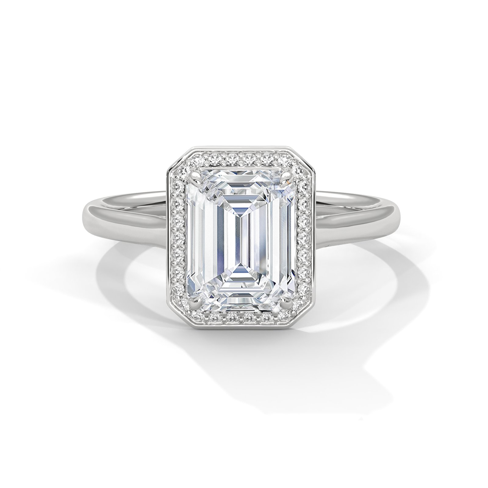 Halo Diamond Ring | Reeva Rare Lab-Grown & Natural Diamond Jewelry Halo diamond ring with lab-grown, CVD, and natural diamonds for women