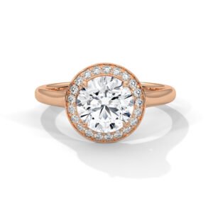 Luxury Lab Grown CVD Diamond Gold Ring Online for Romantic Gifts