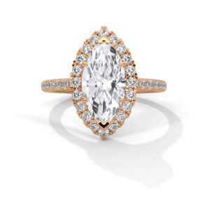 Elegant Lab Grown CVD Diamond Gold Ring from Reeva Rare Jewelry Brand with rich brilliance.