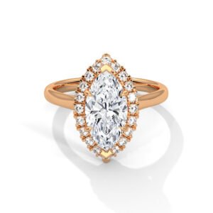 Lustrous Lab Grown CVD Diamond Gold Ring from Reeva Rare Jewelry Brand with timeless design.