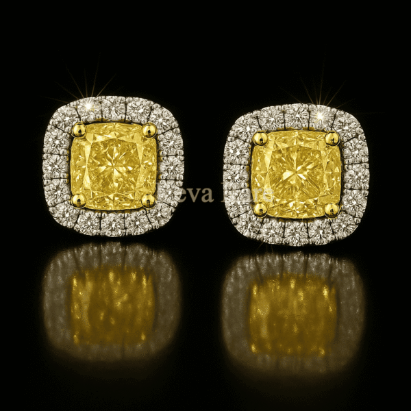 Trending yellow diamond earrings in 18K gold – Reeva Rare