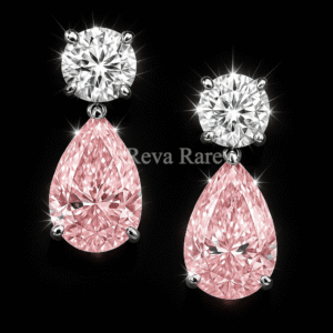 Pink diamond drop earrings in 18K rose gold – Reeva Rare