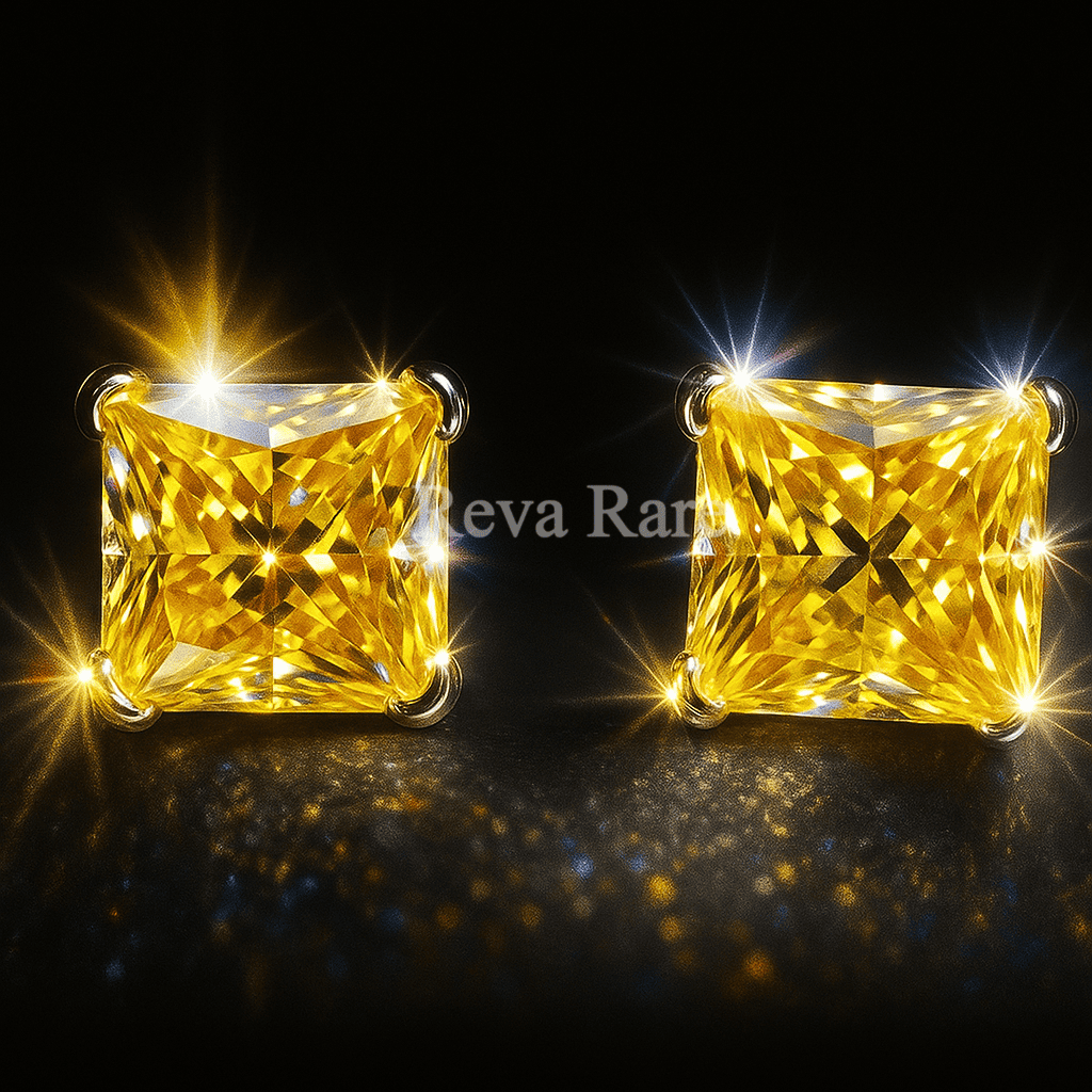 Yellow diamond rare collection earrings in 18K gold – Reeva Rare Yellow diamond rare collection earrings in 18K gold – Reeva Rare