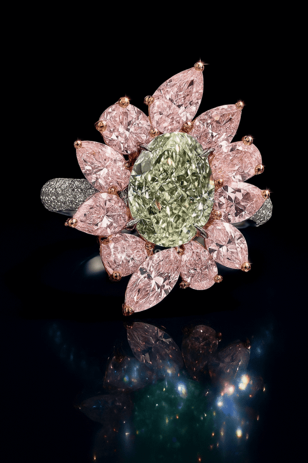 Luxurious diamond ring for gift, online jewelry store from Reeva Rare