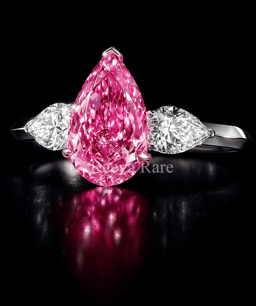 Baby pink diamond ring, luxury jewelry from Reeva Rare Baby pink diamond ring, luxury jewelry from Reeva Rare