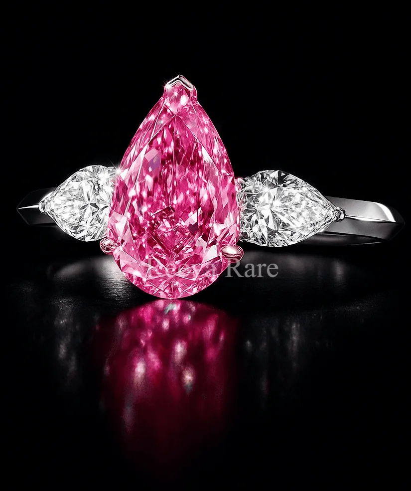 Pink CVD Diamond Ring New York USA Reeva Rare Jewelry Brand