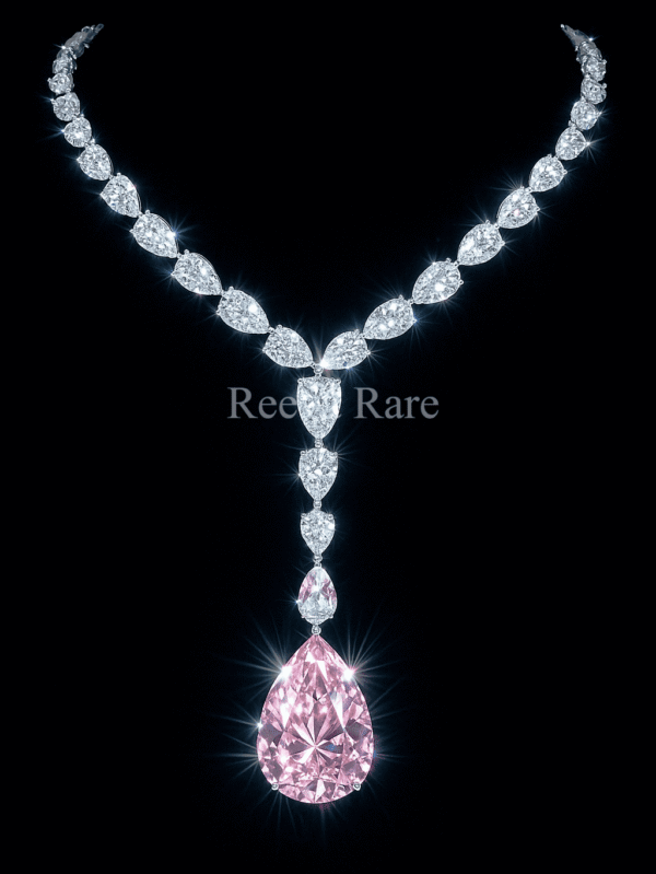 Pink and white lab diamond jewelry set, luxury online from Reeva Rare